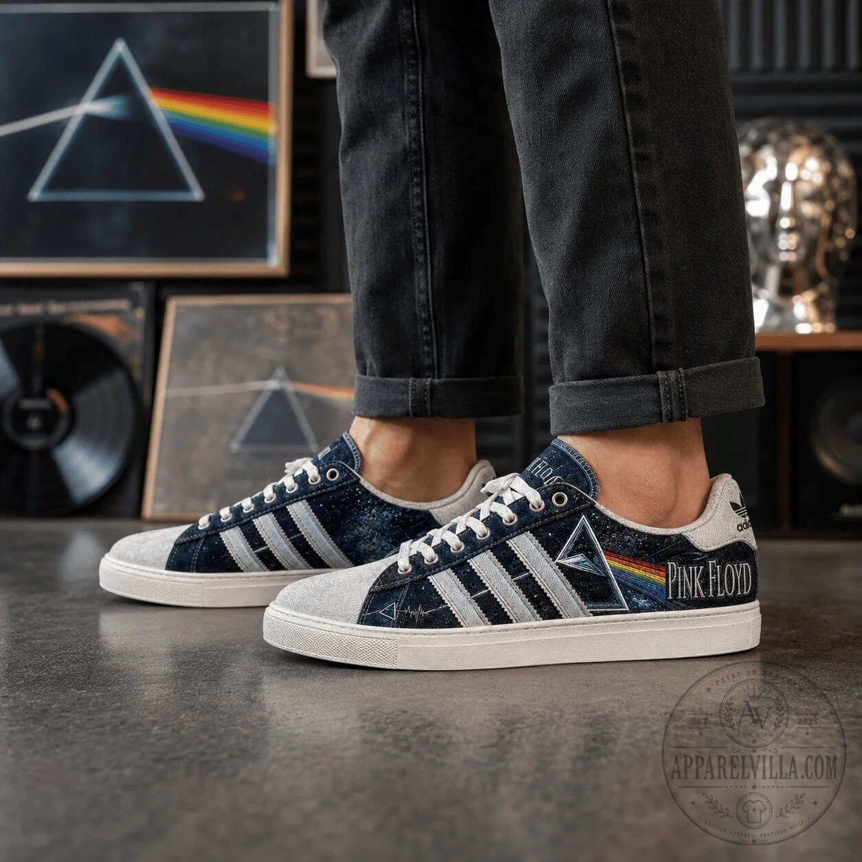 Pink Floyd Dark Side of the Moon Album Cover Casual Shoes 9 Pink Floyd Dark Side of the Moon Album Cover Casual Shoes