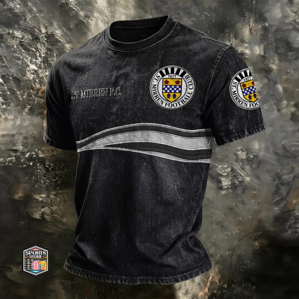St Mirren Football Club Black and White Stripes Football Jersey 10 St Mirren Football Club Black and White Stripes Football Jersey