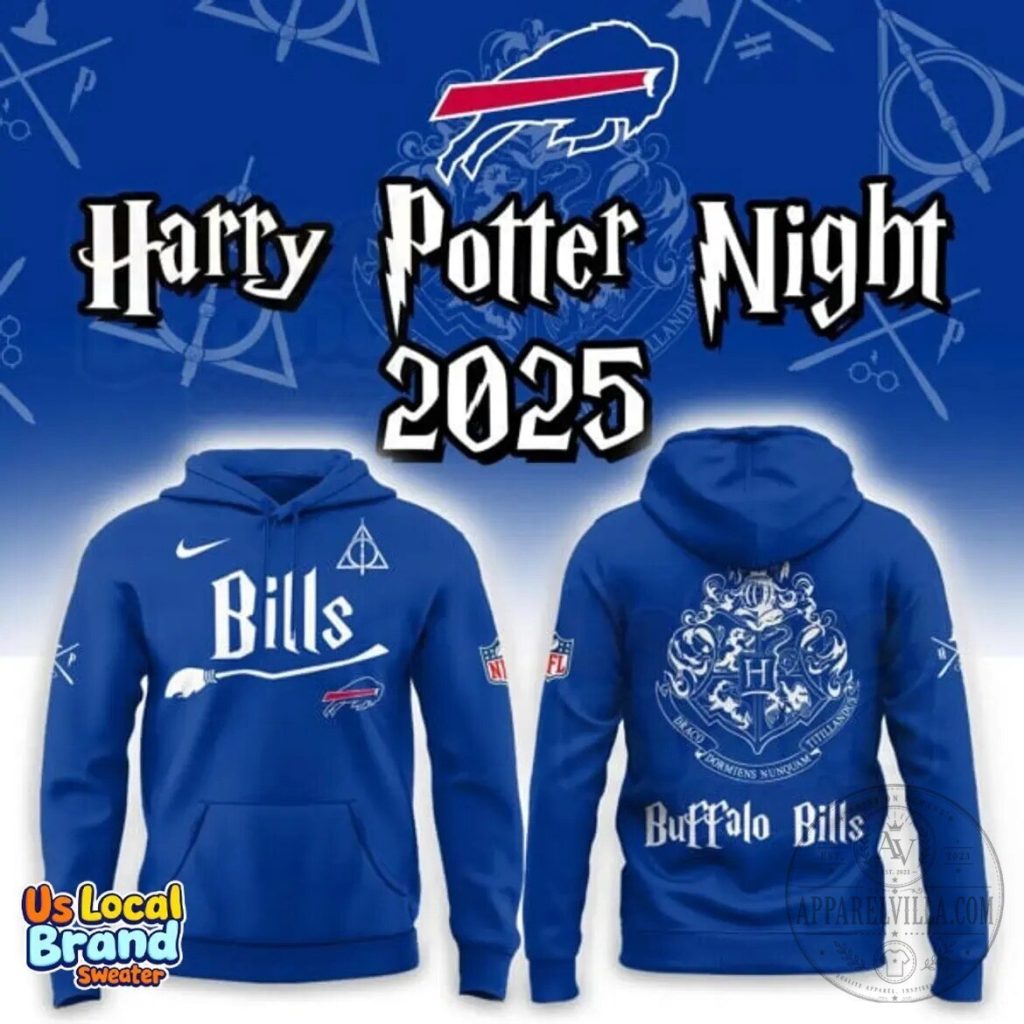 Harry Potter Buffalo Bills Night 2025 Blue Hoodie