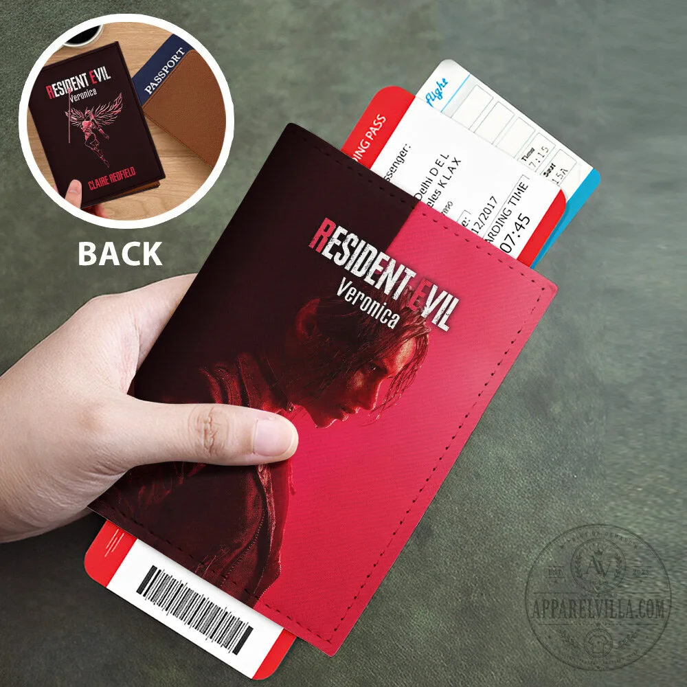Resident Evil Veronica Claire Redfield Passport Cover Travel Wallet