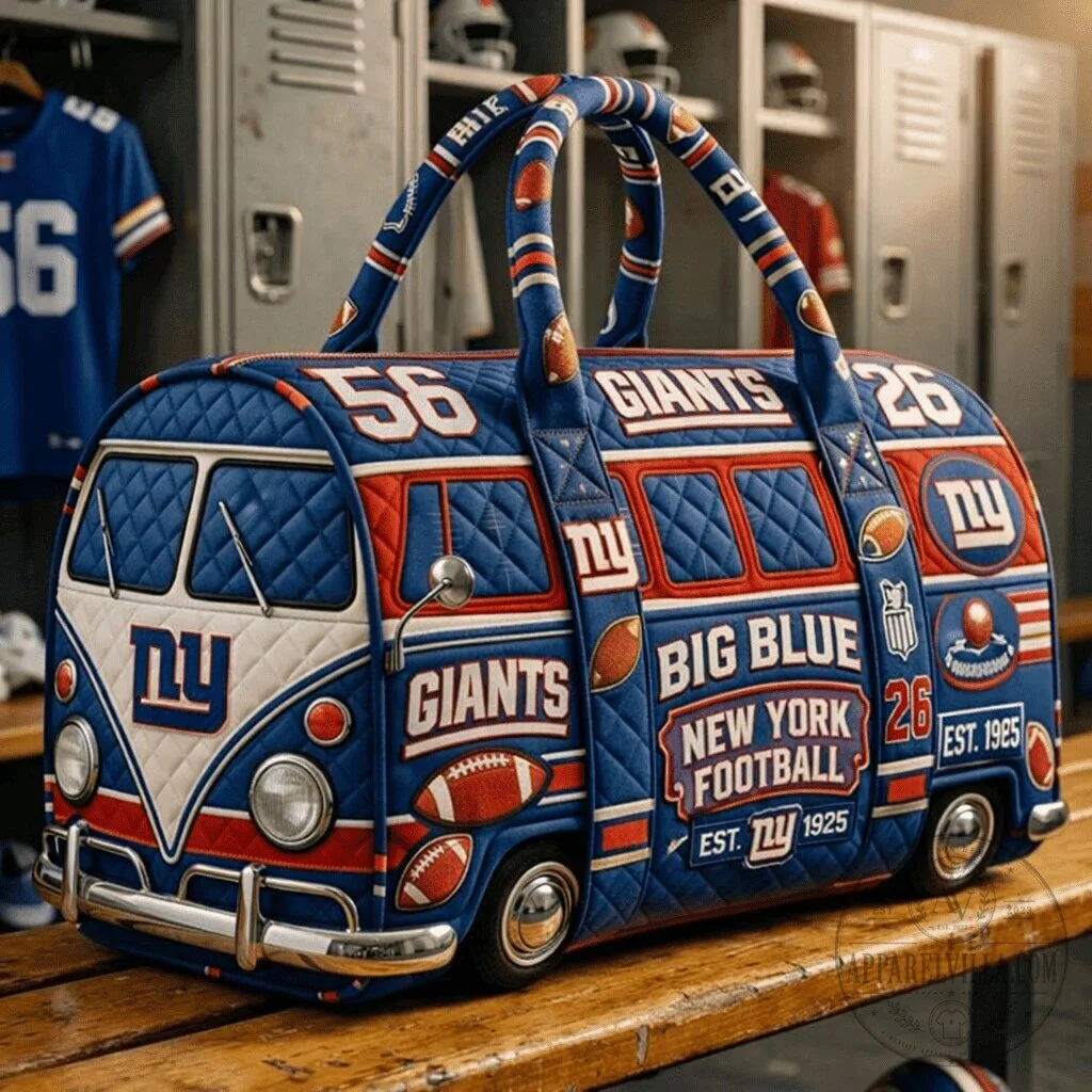 New York Giants Football Team Blue Quilted Duffle Bag