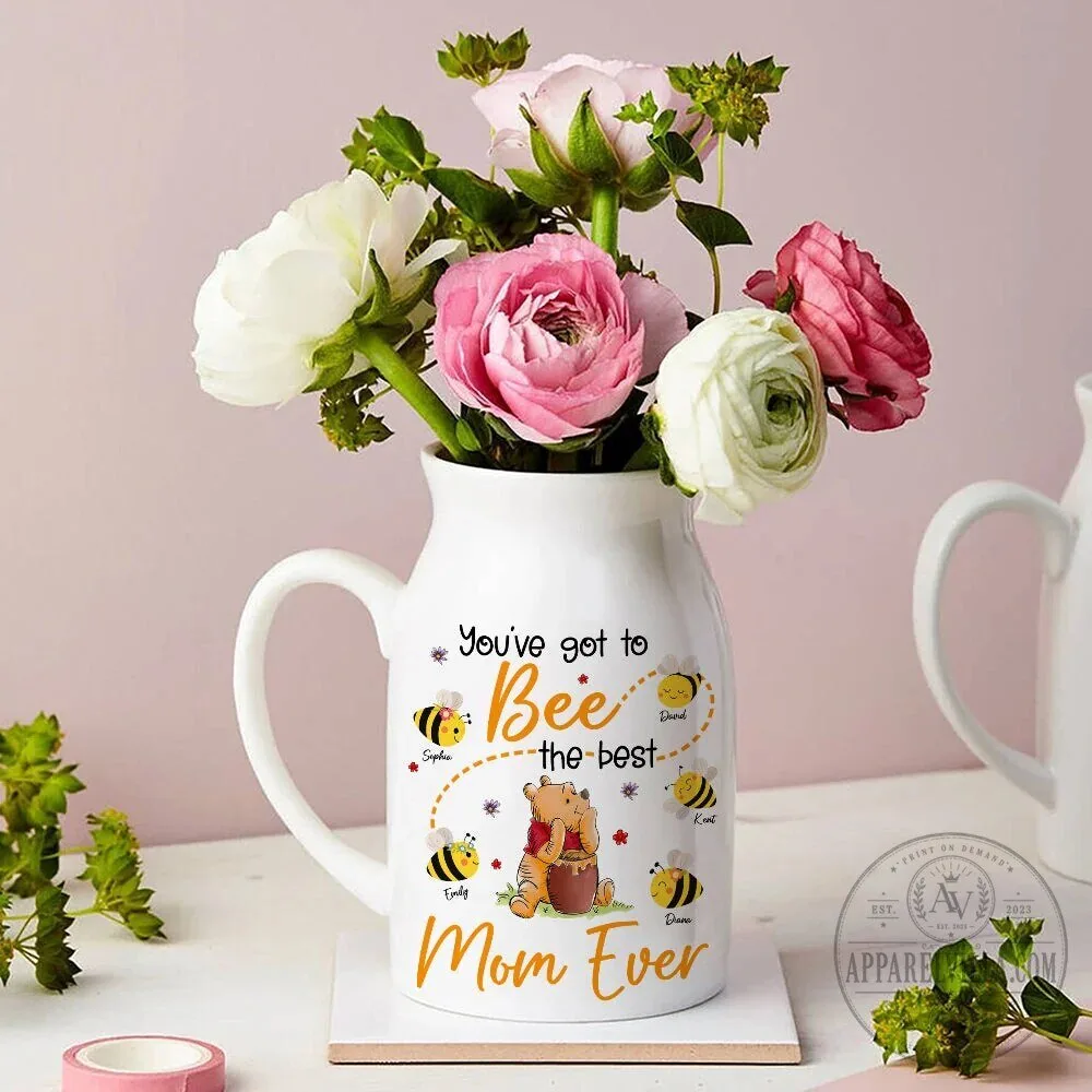 Winnie the Pooh You've Got to Bee the Best Mom Ever Flower Vase