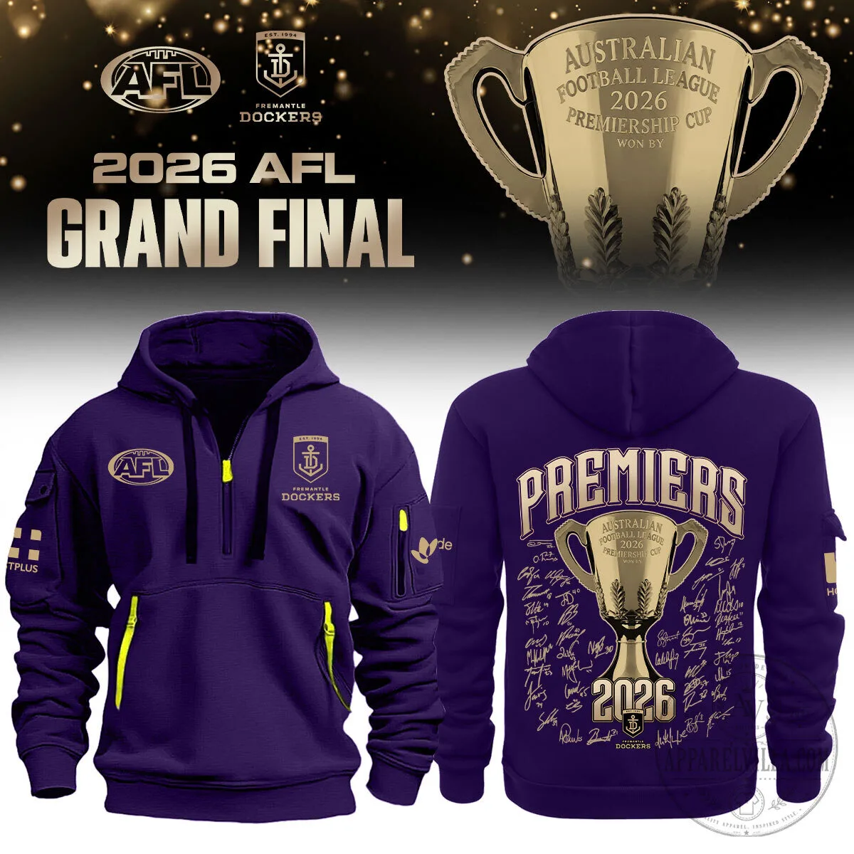 2026 Champions Hoodie Jacket - Fremantle Dockers