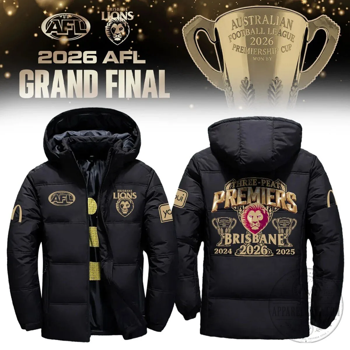 Brisbane Lions Australian Football League Three-Peat Premiers 2026 Jacket