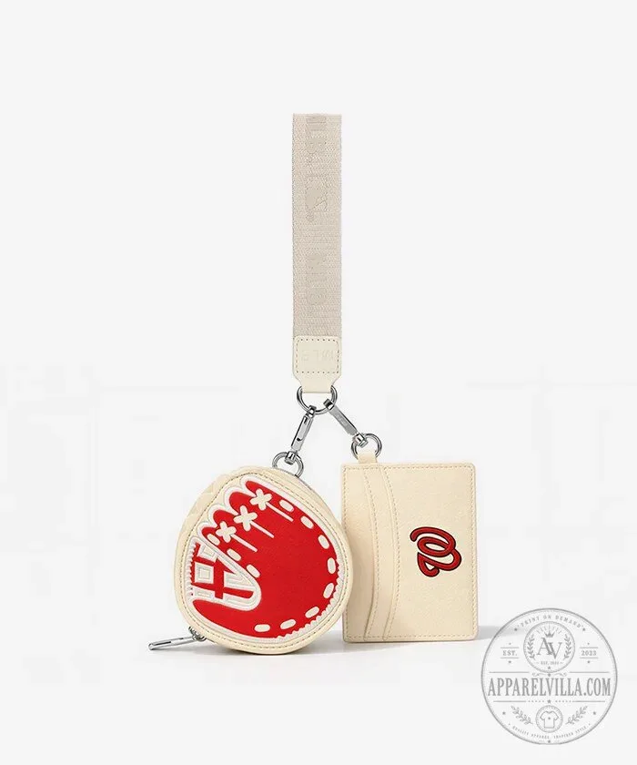 Washington Nationals Baseball Catcher's Mitt Coin Purse Wristlet Set