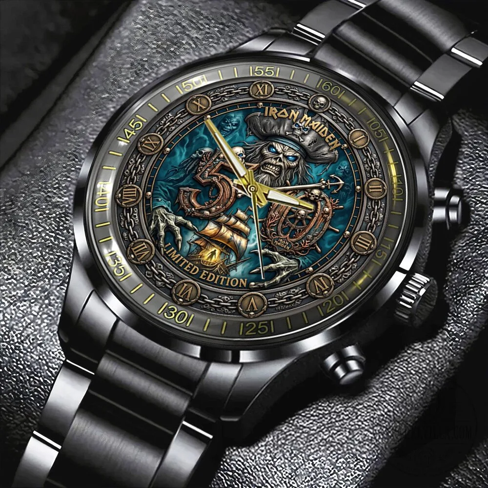 Iron Maiden The Trooper Eddie Pirate Limited Edition Stainless Steel Watch
