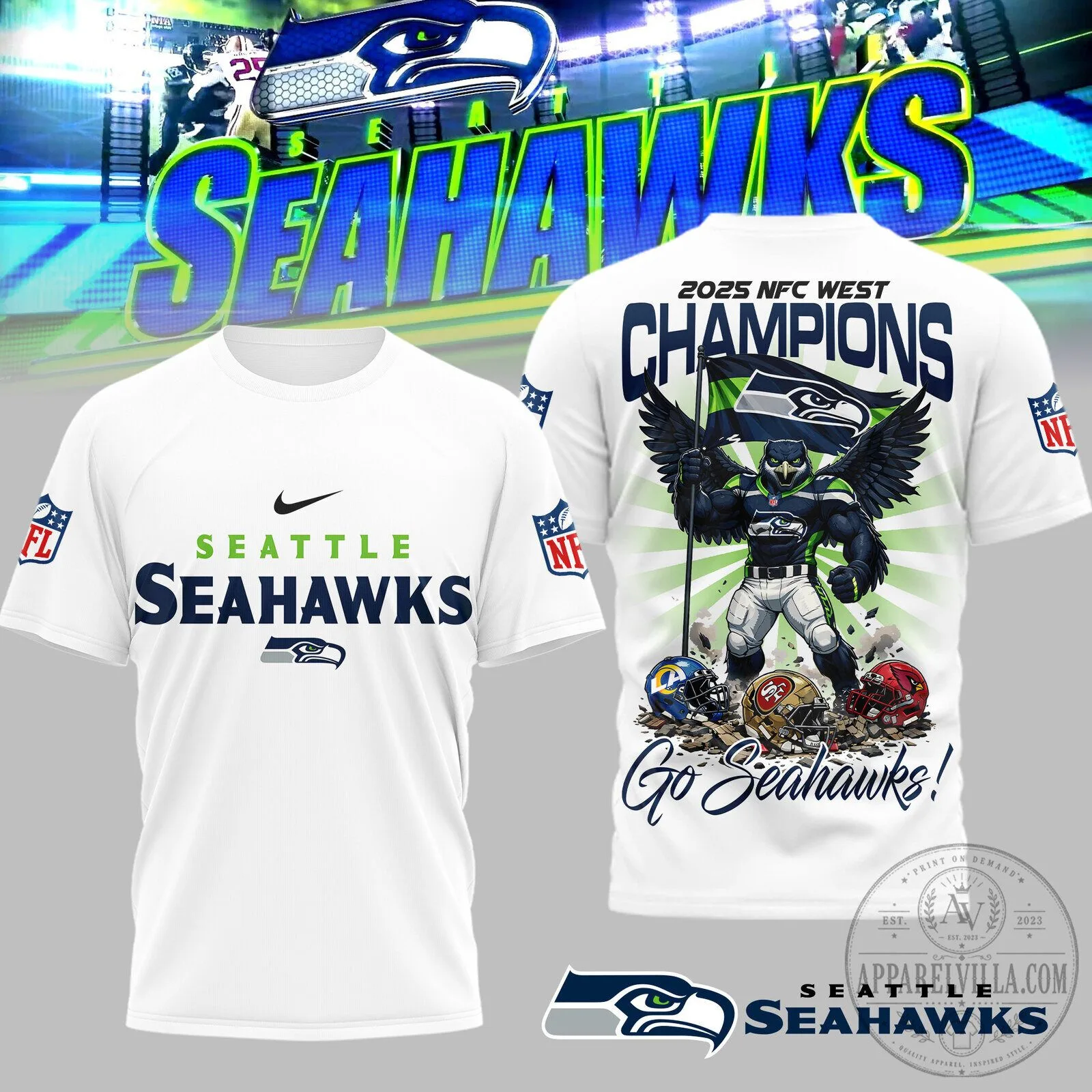 Seattle Seahawks NFC West Champions T-Shirt
