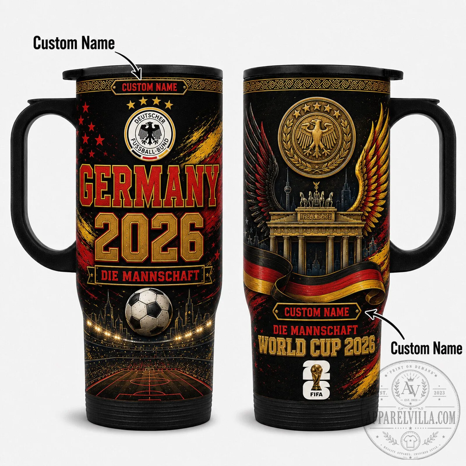Germany National Football Team World Cup 2026 Die Mannschaft Travel Tumbler
