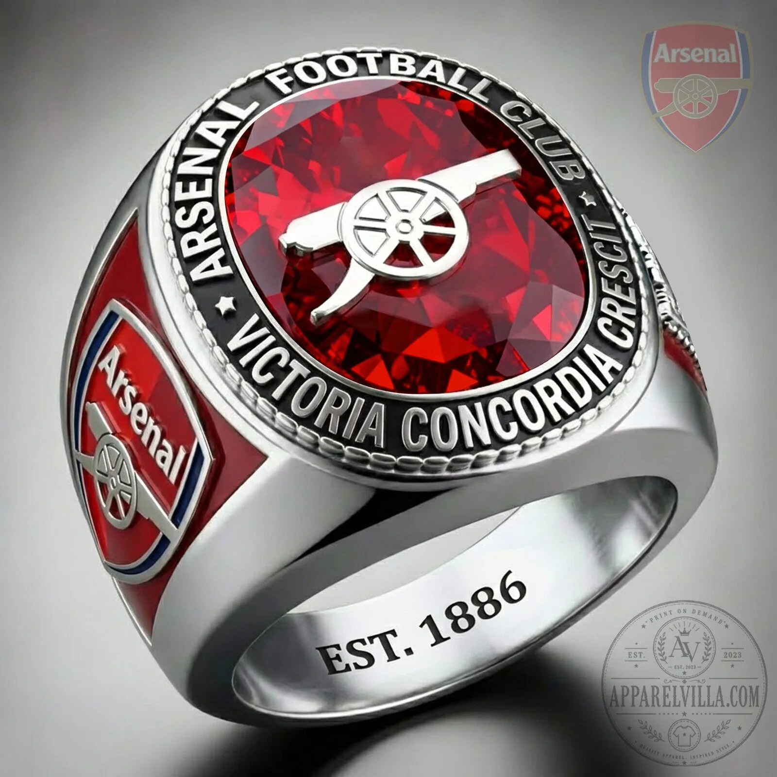 Arsenal Football Club Victoria Concordia Crescit Est 1886 Ring