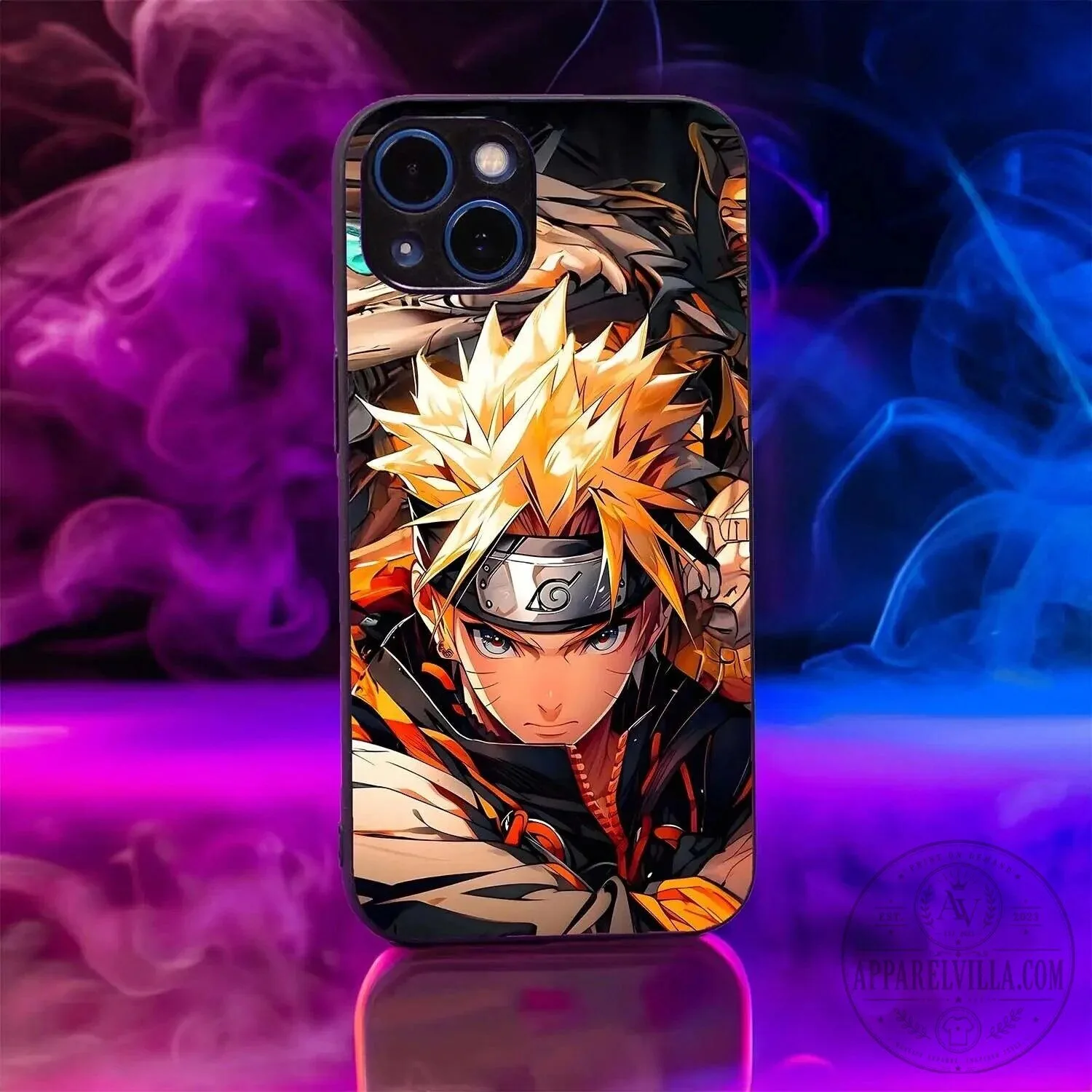 Naruto Uzumaki Anime Character Vibrant Kurama Phone Case for iPhone