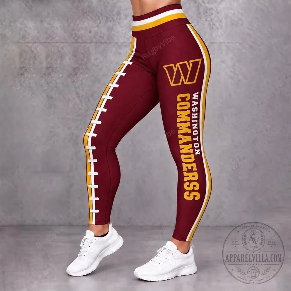Washington Commanders Football Team Sideline Design Leggings