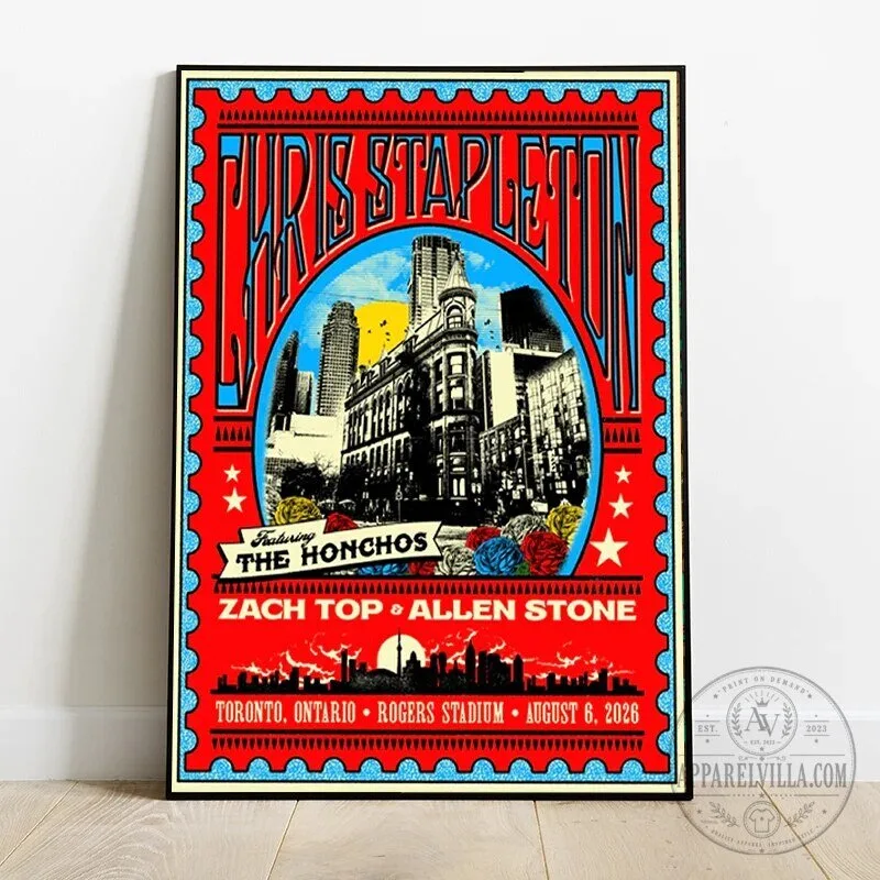 2026 Concert Poster for Chris Stapleton's All American Road Show at Rogers Stadium