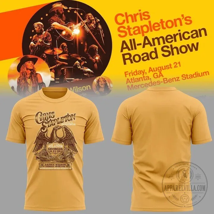 Atlanta Georgia Concert T-Shirt for Chris Stapleton's All-American Road Show