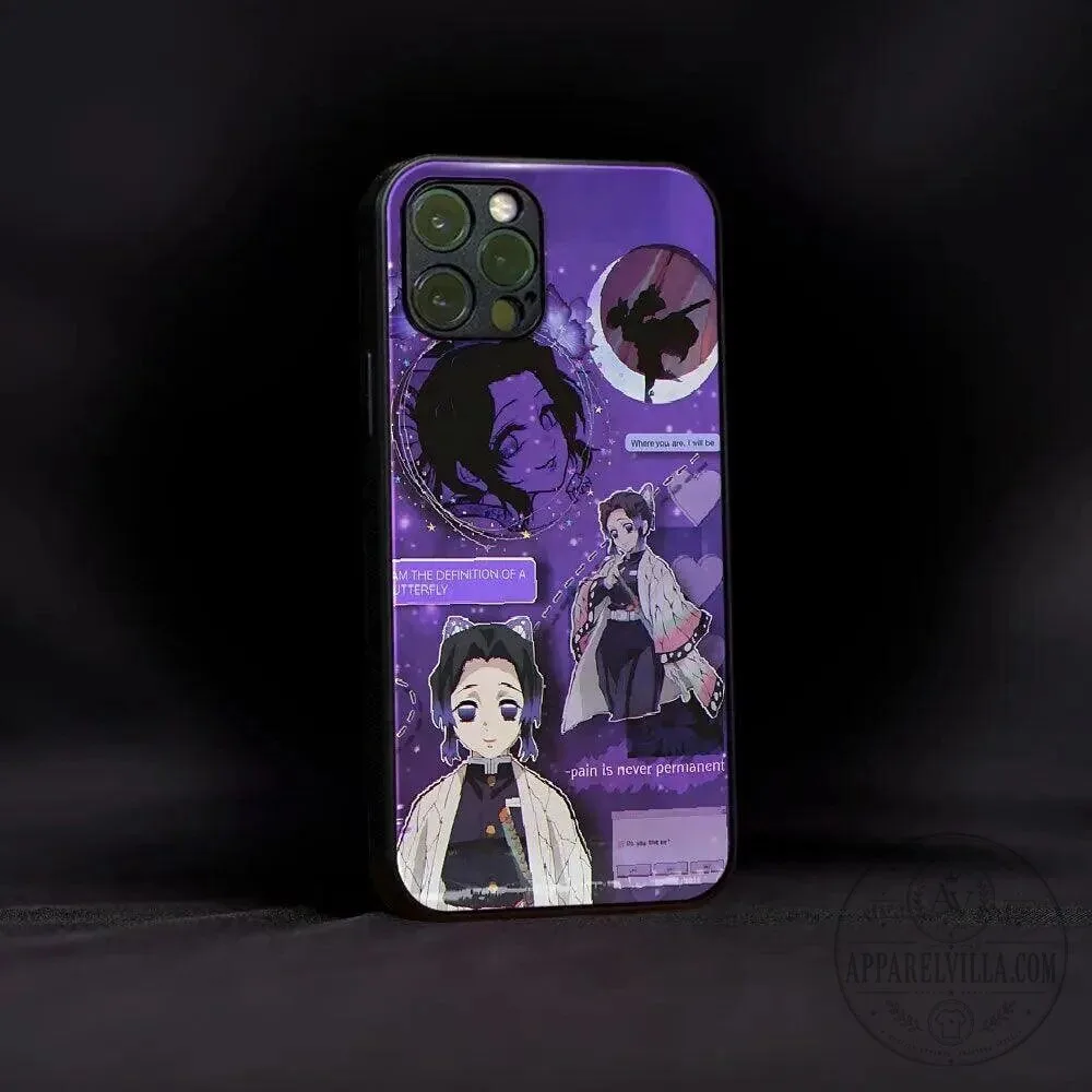 Demon Slayer Shinobu Kocho Anime Character Purple Phone Case