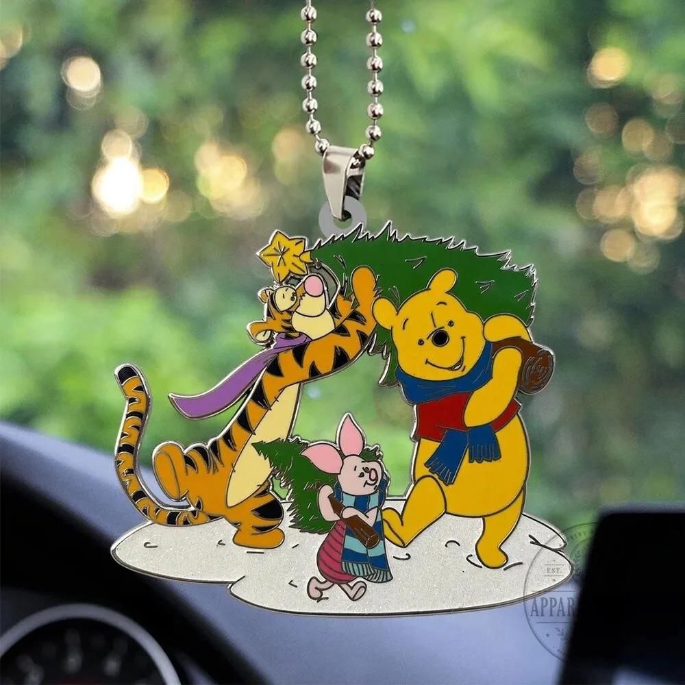 Winnie the Pooh Tigger Piglet Christmas Tree Car Ornament