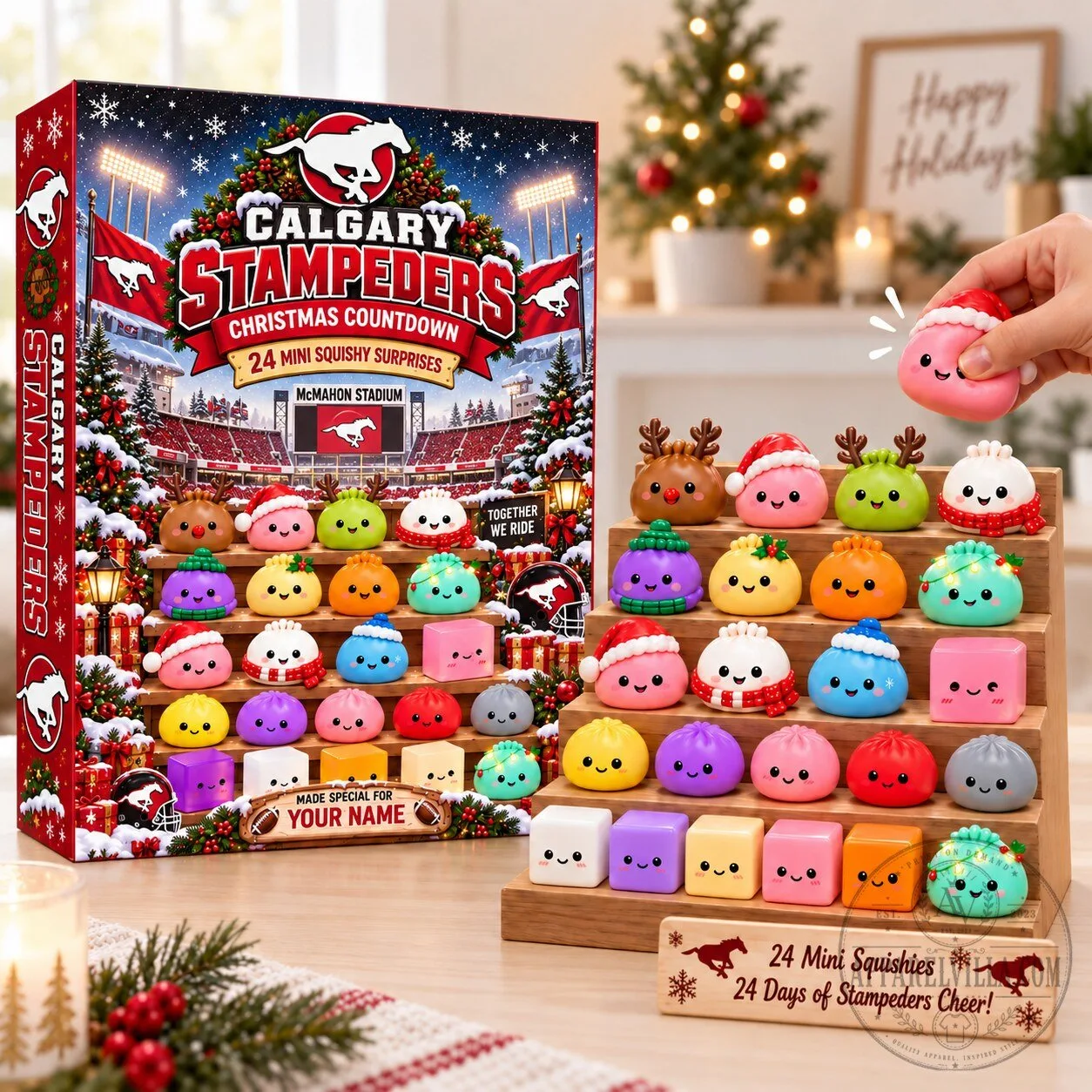 Calgary Stampeders Christmas Countdown 24 Mini Squishy Surprises Advent Calendar