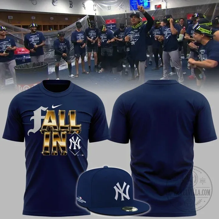 New York Yankees Postseason All In 2024 MLB Baseball T-Shirt