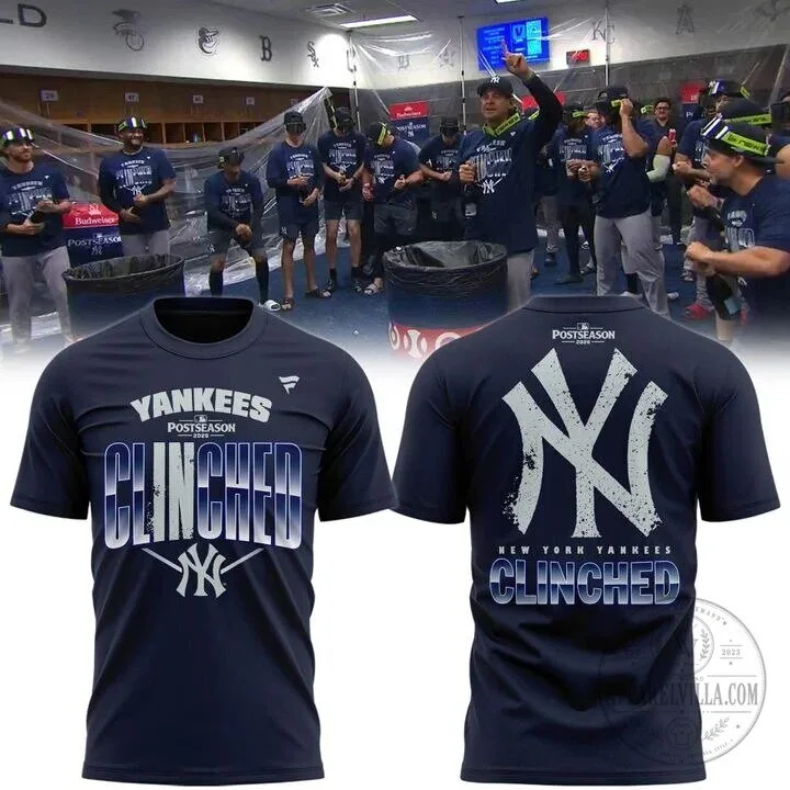New York Yankees Postseason Clinched Baseball Fan T-Shirt