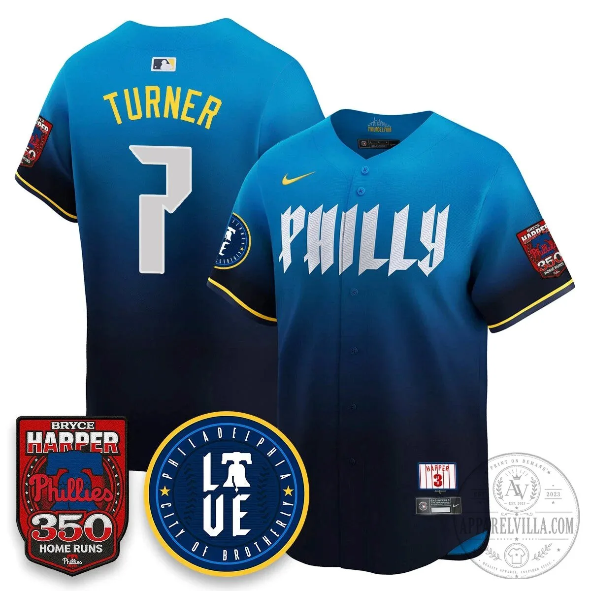 Philadelphia Phillies Jersey Celebrating 350 Home Runs of Bryce Harper