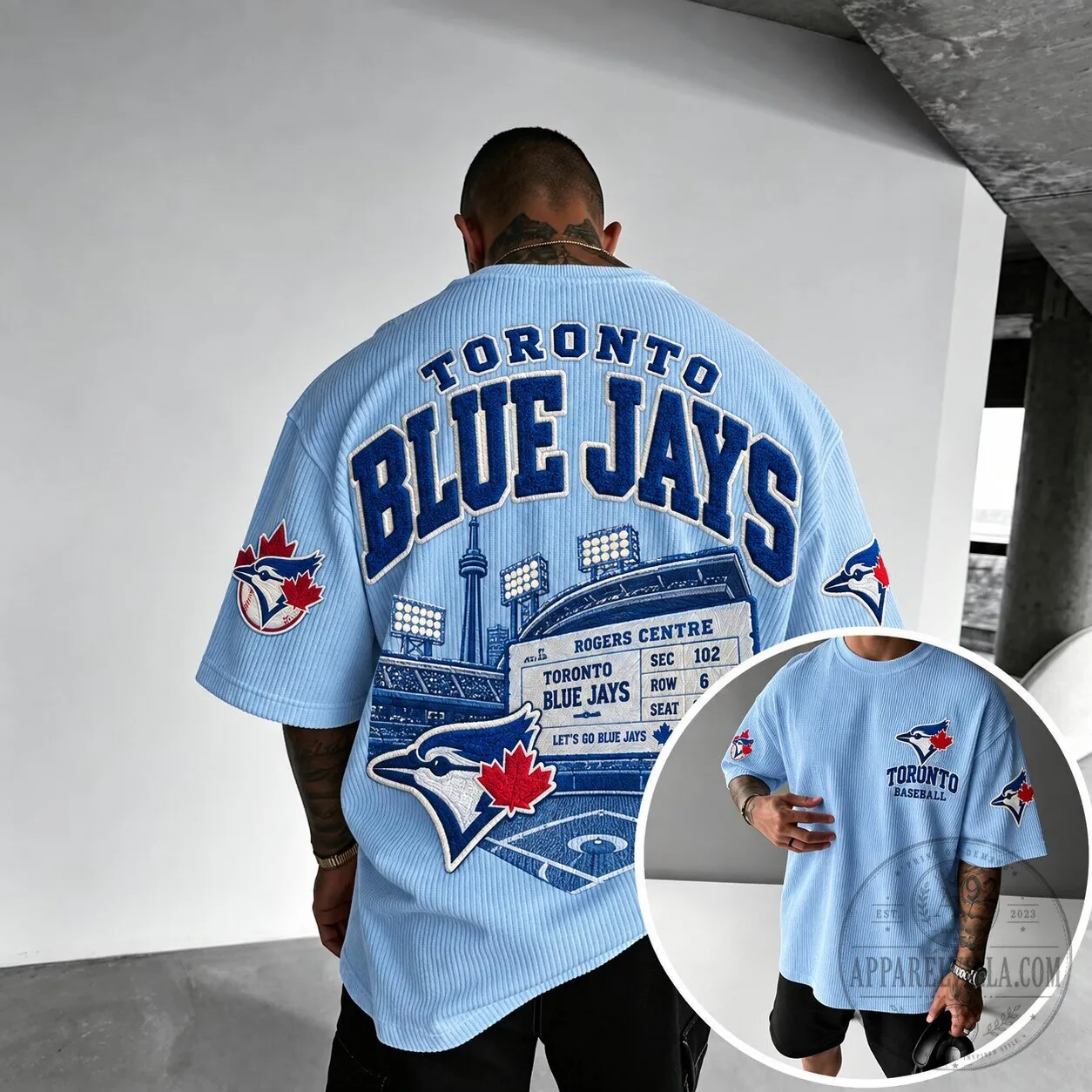 Toronto Blue Jays Rogers Centre Baseball Light Blue T-Shirt