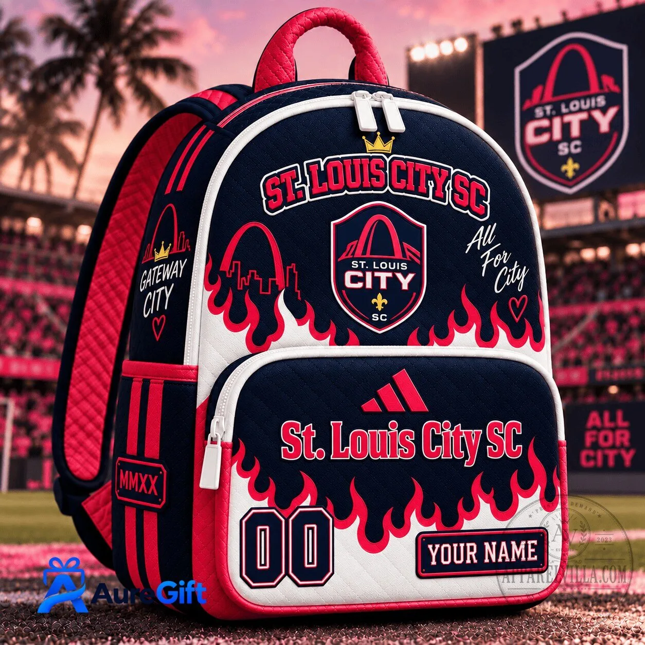 St. Louis City SC Personalized Quilted Backpack