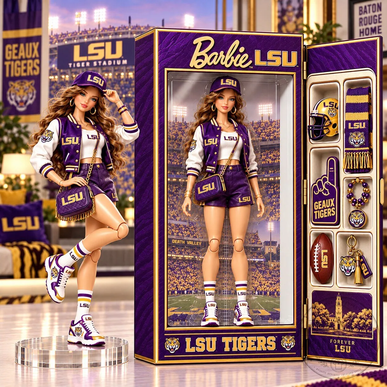 Barbie Louisiana State University Tigers Football Fan Collectible Doll