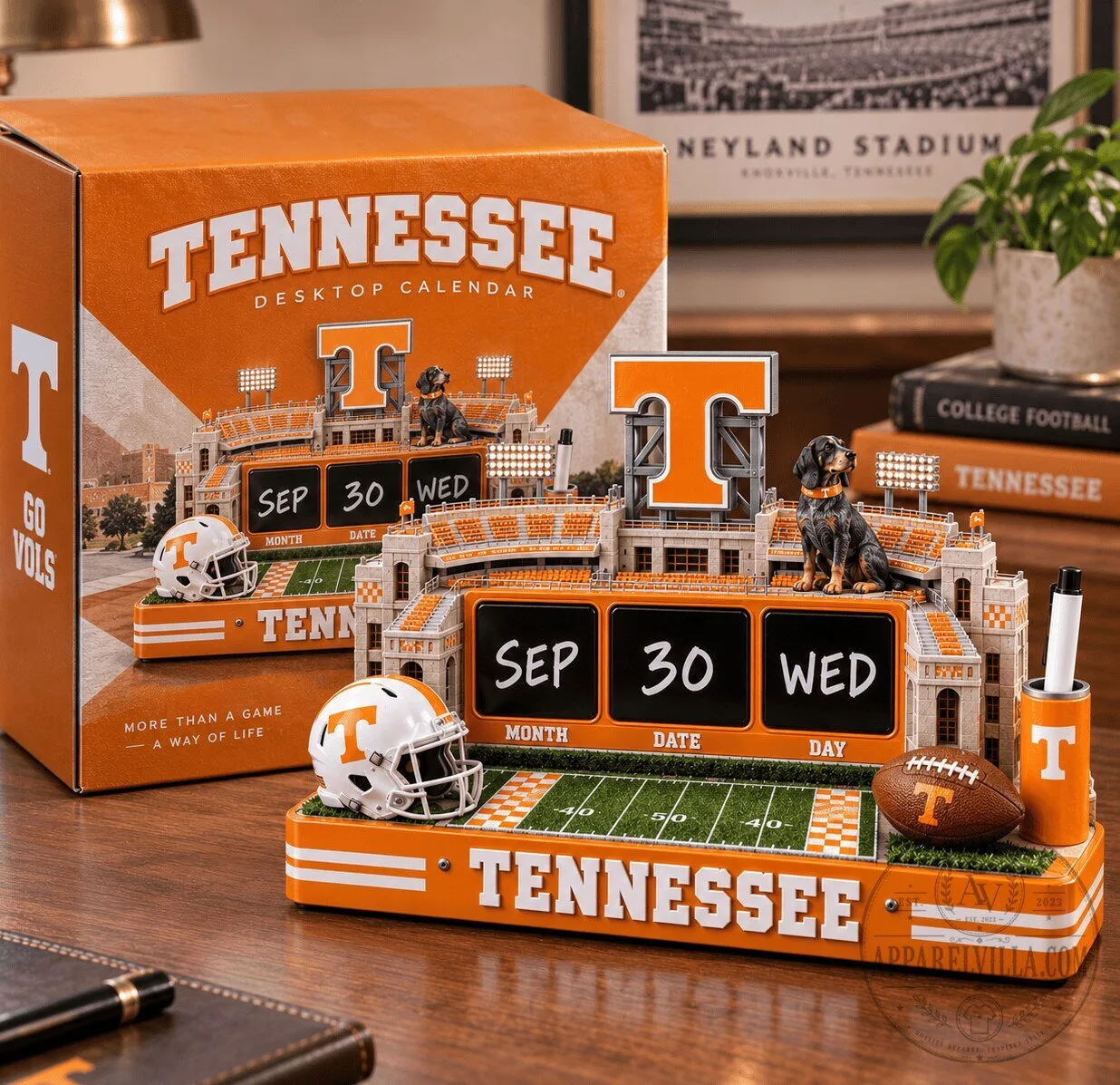 Tennessee Volunteers Neyland Stadium Desktop Perpetual Calendar with Pen