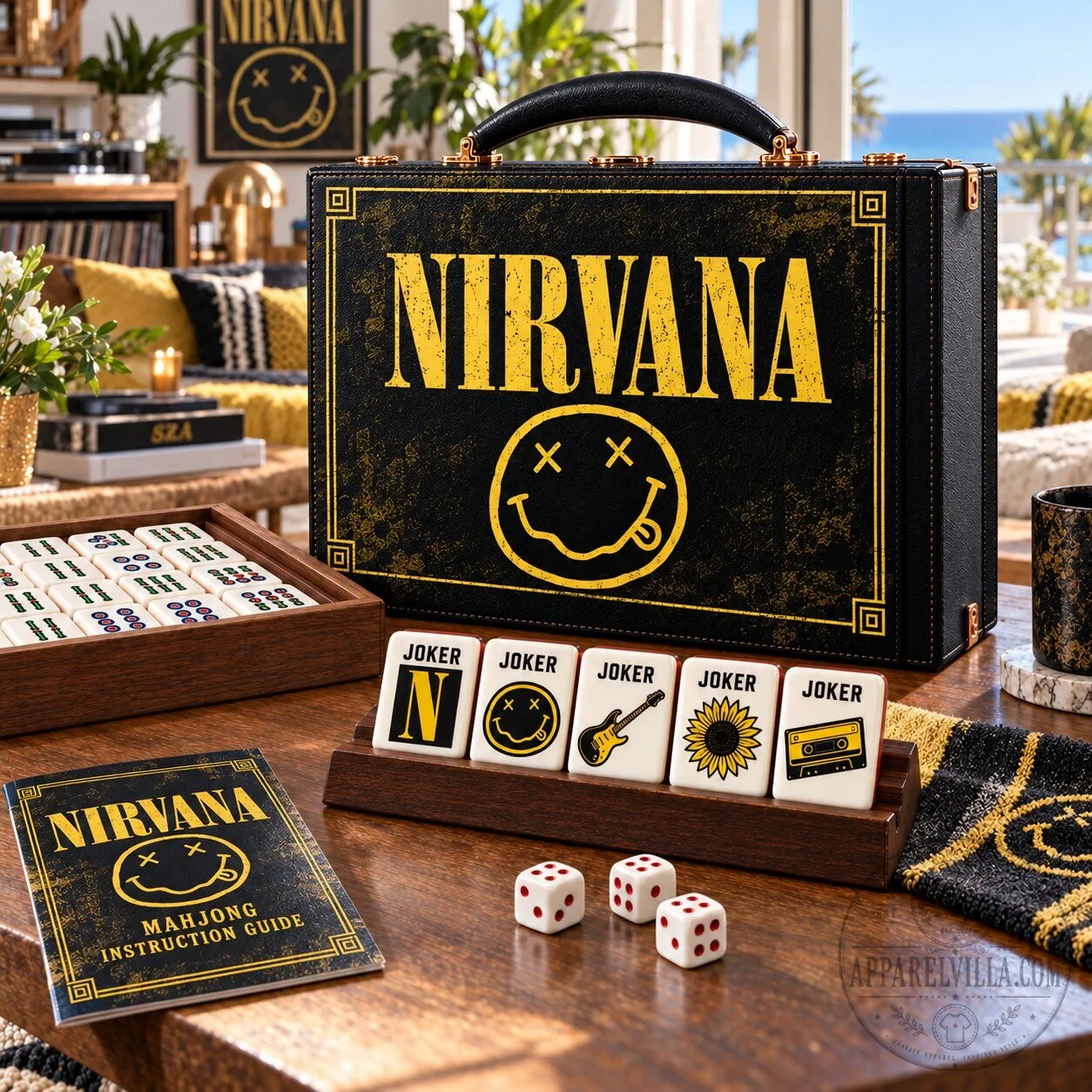 Nirvana Smiley Face Premium Mahjong Game Set