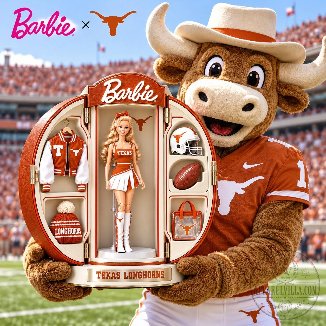 Barbie Texas Longhorns College Football Commemorative Doll Figure