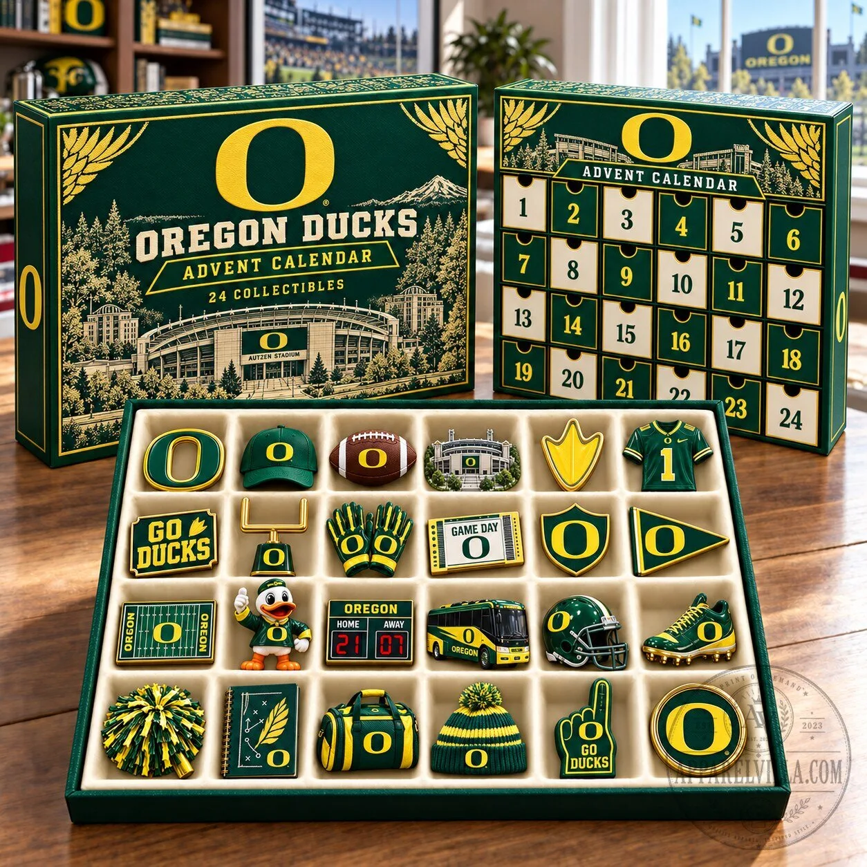 Oregon Ducks Football Team 24 Collectibles Advent Calendar