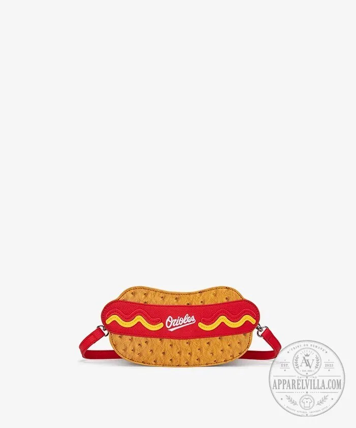 Baltimore Orioles Hot Dog Crossbody Bag with Adjustable Strap