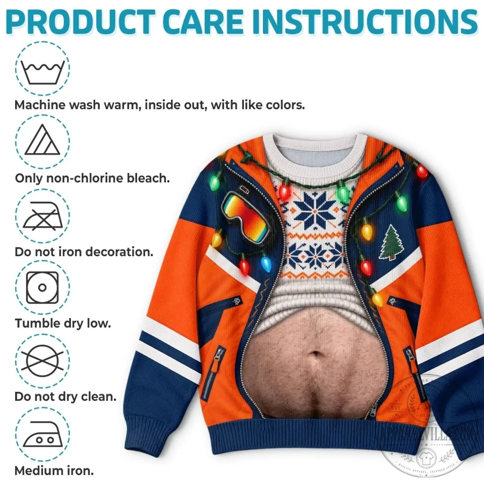 Funny Hairy Belly Ski Jacket Ugly Christmas Sweater Party Sweatshirt 17 Funny Hairy Belly Ski Jacket Ugly Christmas Sweater Party Sweatshirt
