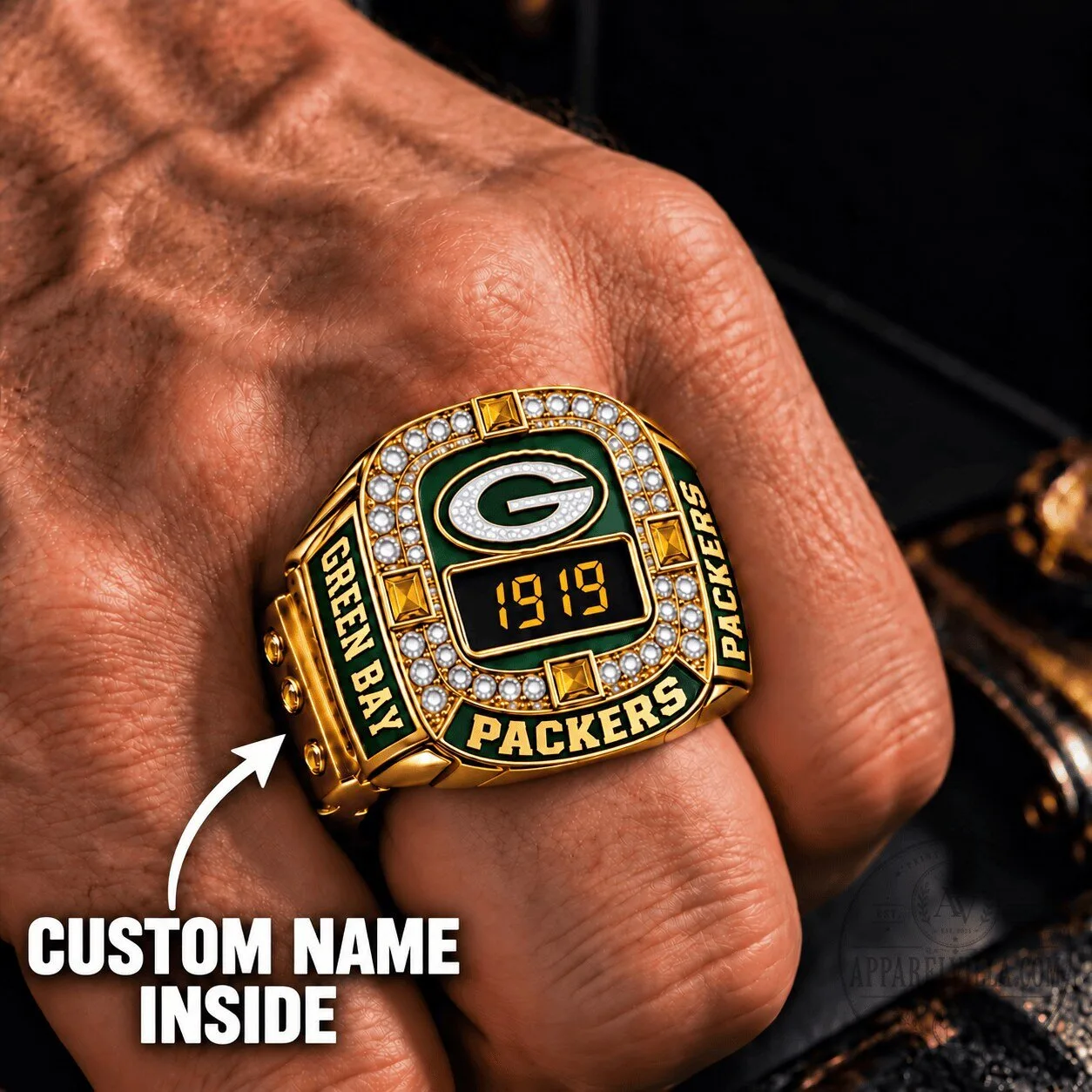 Green Bay Packers National Football League Championship Ring Custom Name Gift