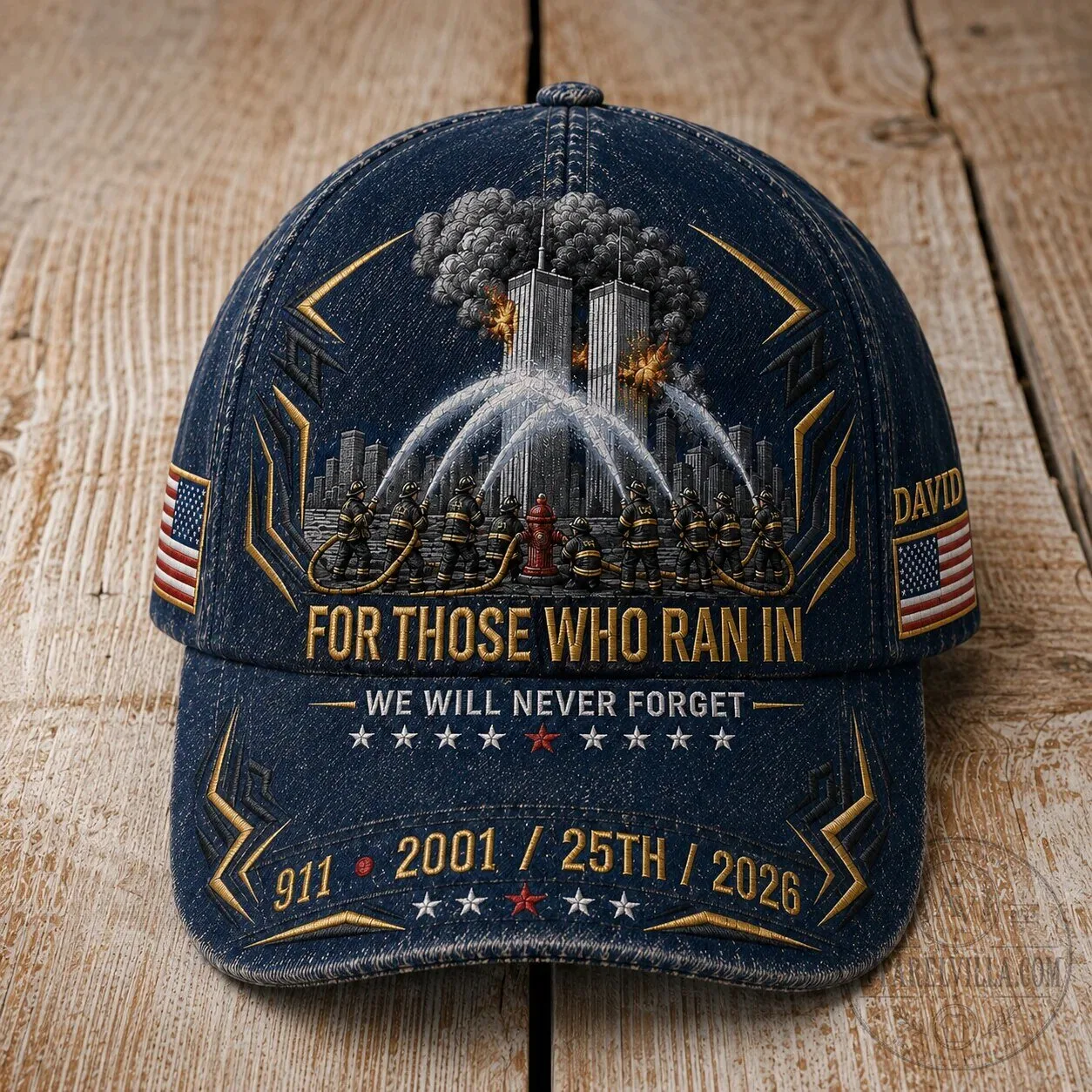 September 11th Firefighter Heroes We Will Never Forget Memorial Cap Hat
