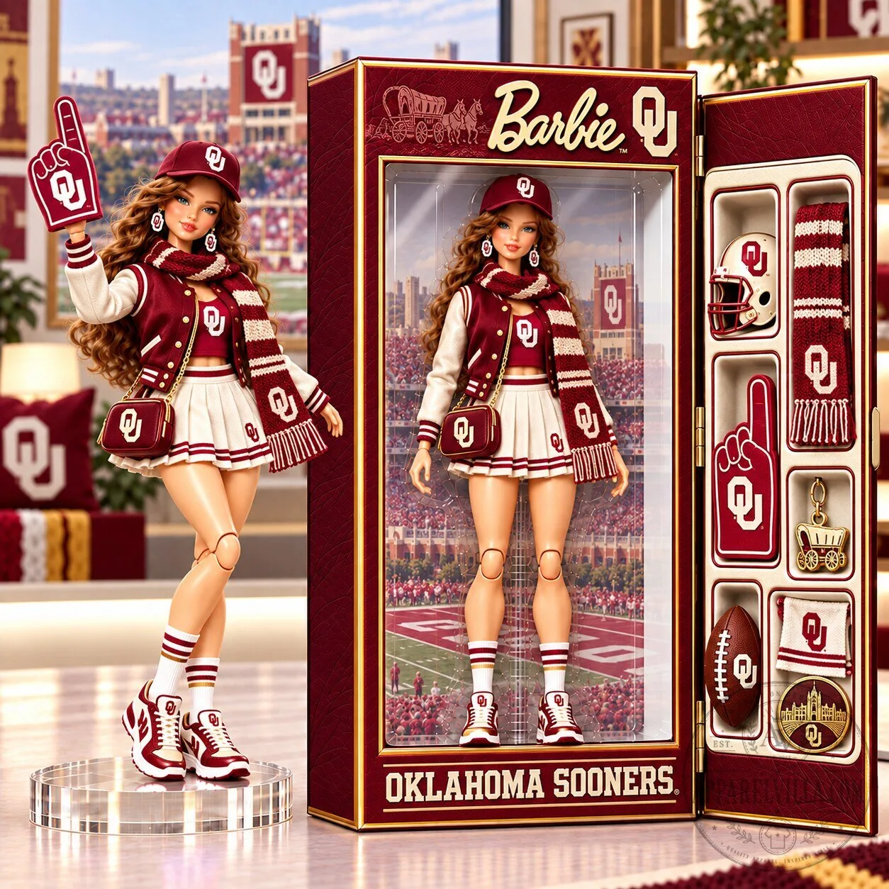 Barbie Oklahoma Sooners College Football Commemorative Collectible Doll