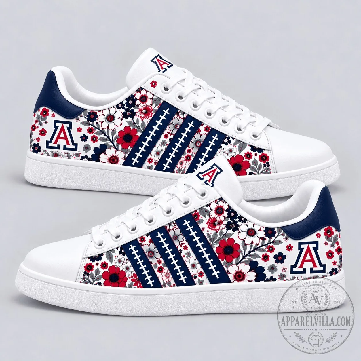 Arizona Wildcats Floral Team Spirit NCAA Fan Shoes