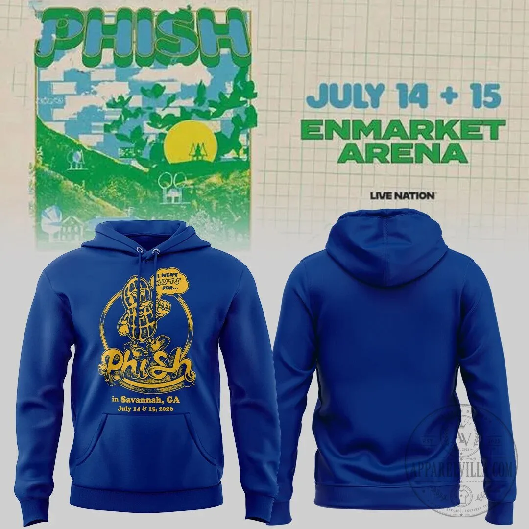 Phish Savannah Georgia Summer Tour 2026 Concert Hoodie