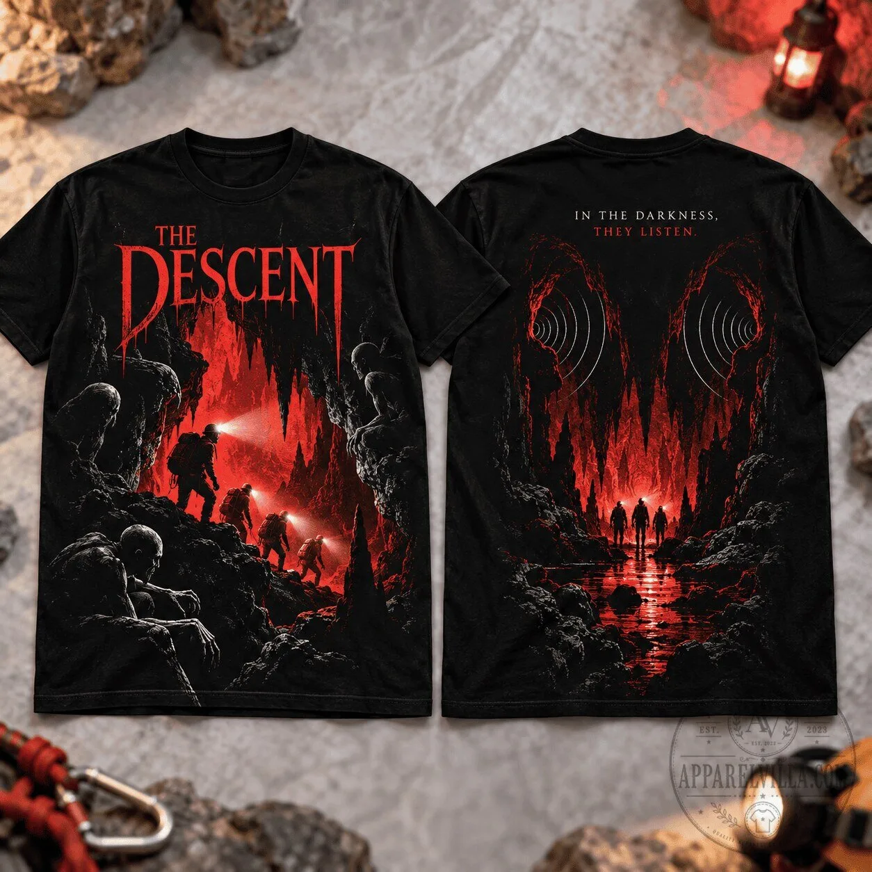 The Descent Movie Horror Film Poster Black Graphic T-Shirt