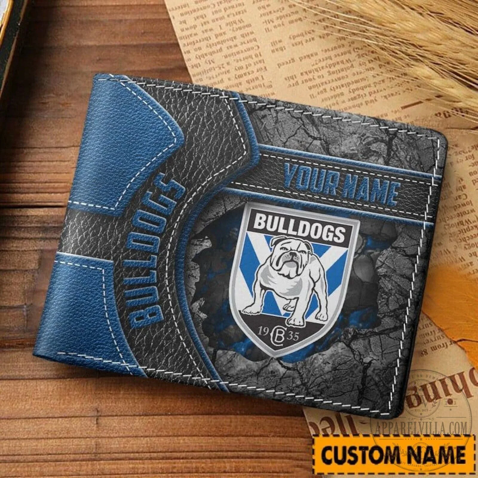 Western Bulldogs Australian Rules Football Team Personalized Wallet