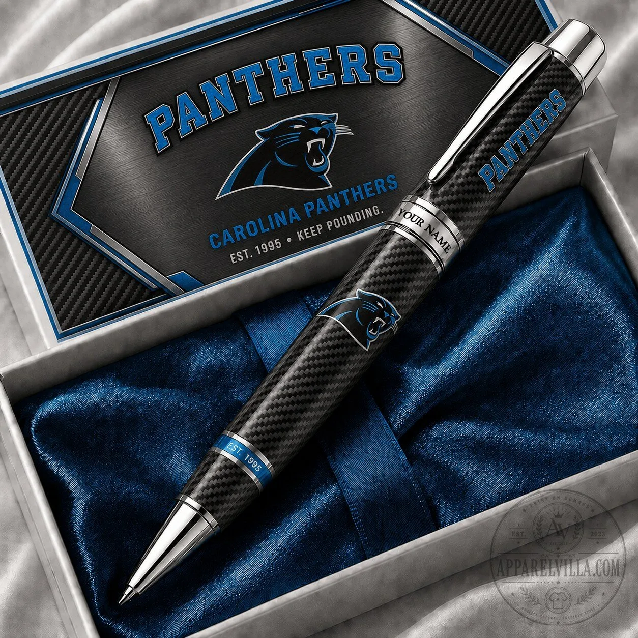 Carolina Panthers NFL Football Team Carbon Fiber Ballpoint Pen