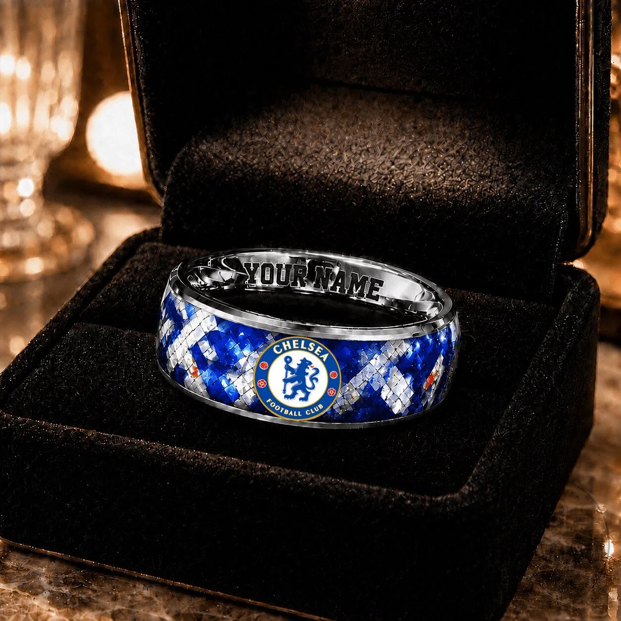Chelsea Football Club Personalized Custom Name Team Logo Ring