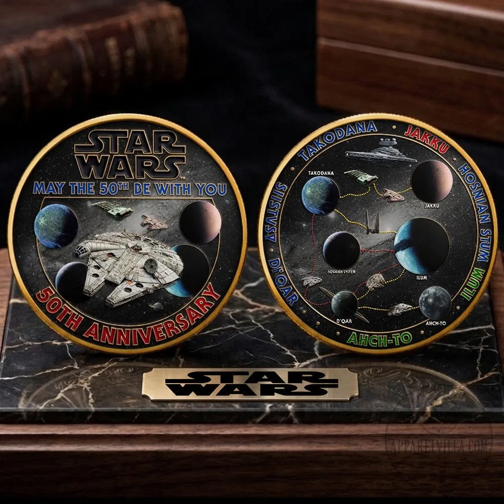 Star Wars 50th Anniversary Millennium Falcon May The Force Be With You Commemorative Coin