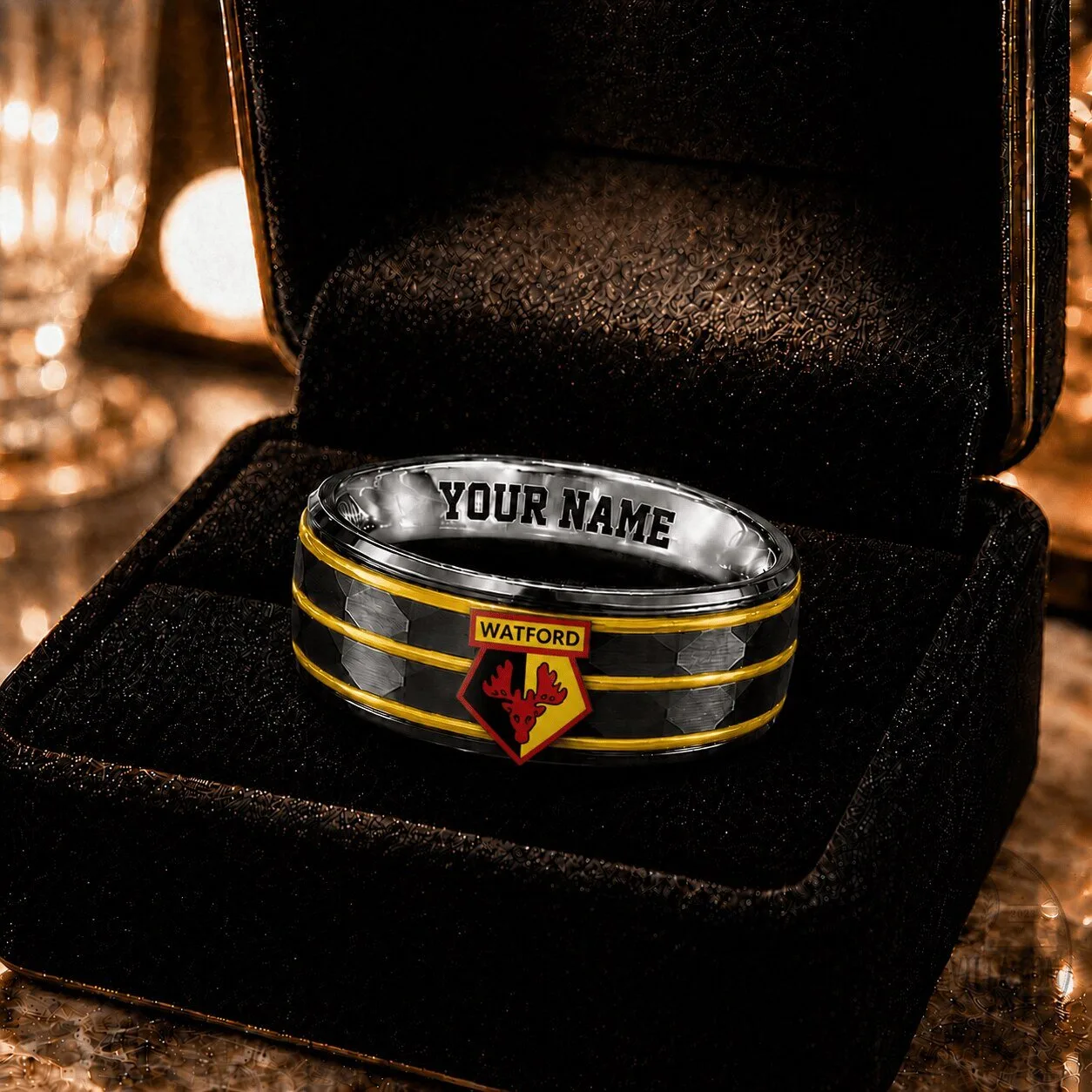 Watford Football Club Championship Ring Personalized Custom Name Fan Gift