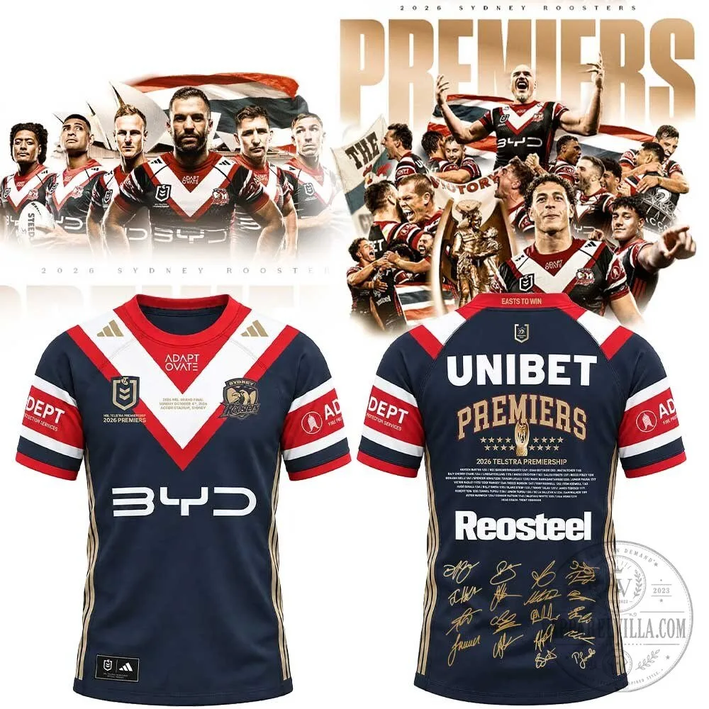 Commemorative Football Jersey for 2026 National Rugby League Premiers - Sydney Roosters