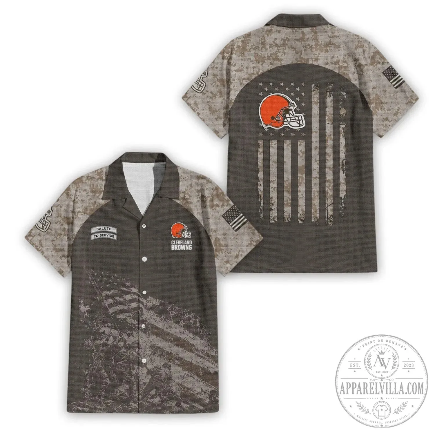 Cleveland Browns Salute To Service American Flag Military Camouflage Hawaiian Shirt 6 Cleveland Browns Salute To Service American Flag Military Camouflage Hawaiian Shirt