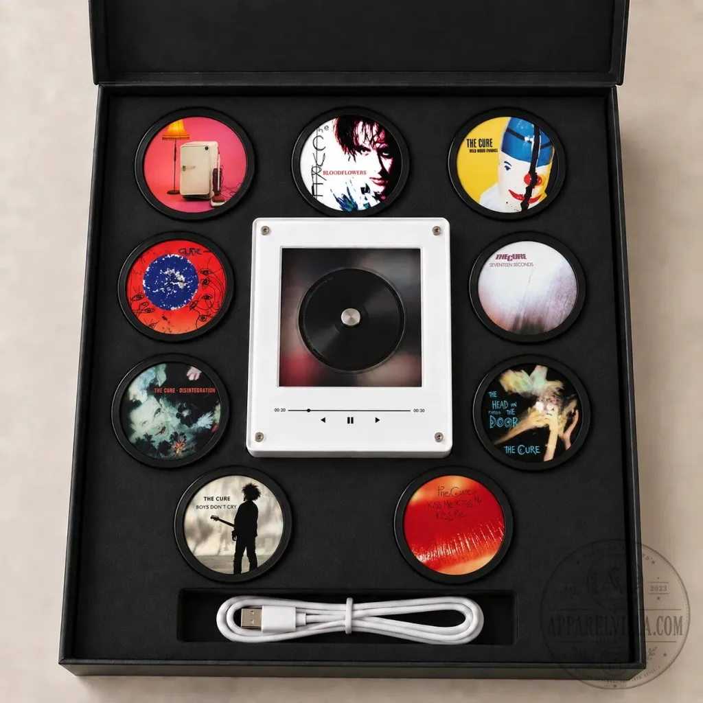 The Cure MagTune Mini Vinyl Player Set Gothic Rock Music Collectible Gift