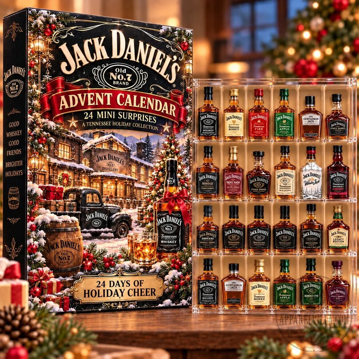 Jack Daniel's Whiskey Advent Calendar 24 Days of Holiday Cheer Blind Box