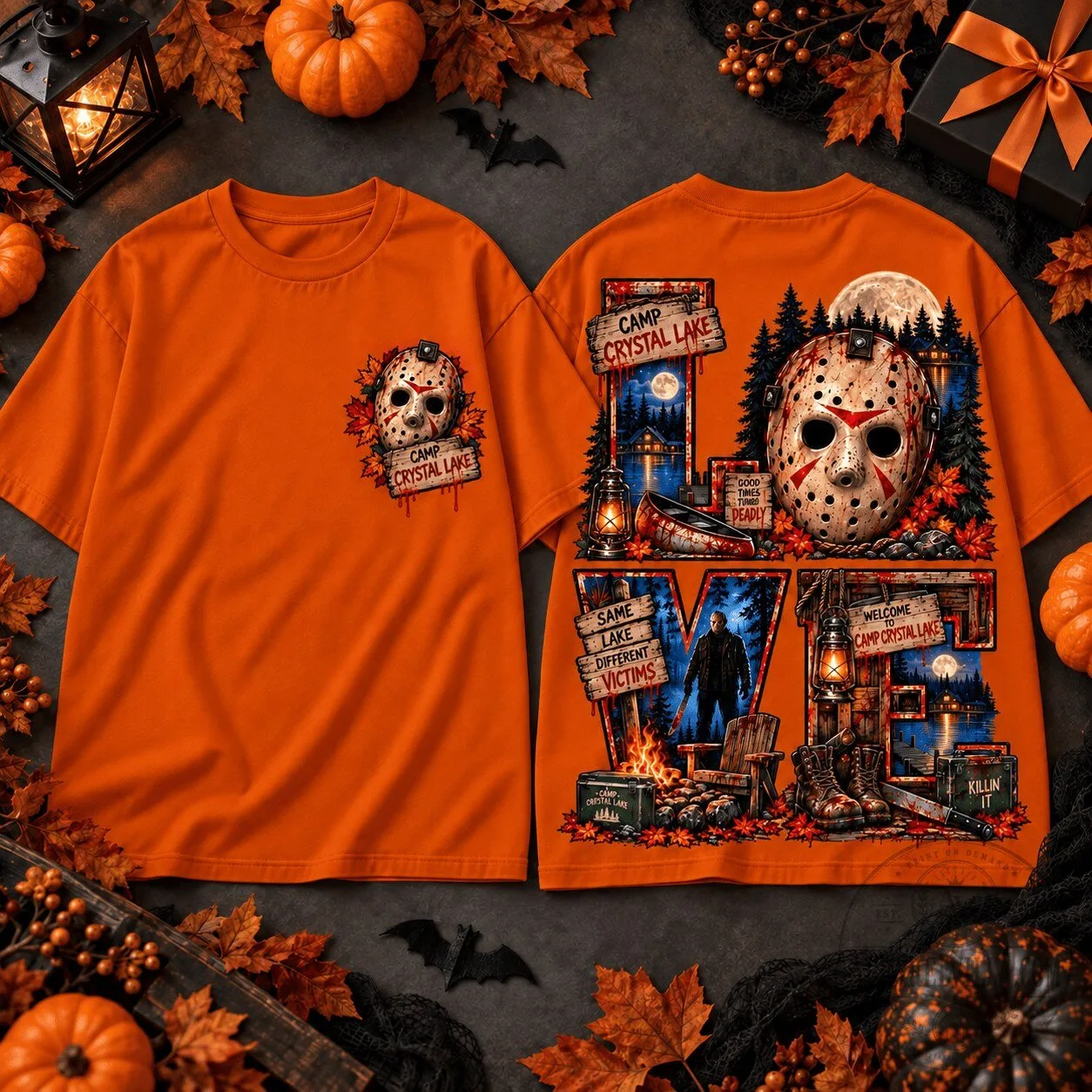 Jason Voorhees Camp Crystal Lake Horror Movie Halloween T-Shirt