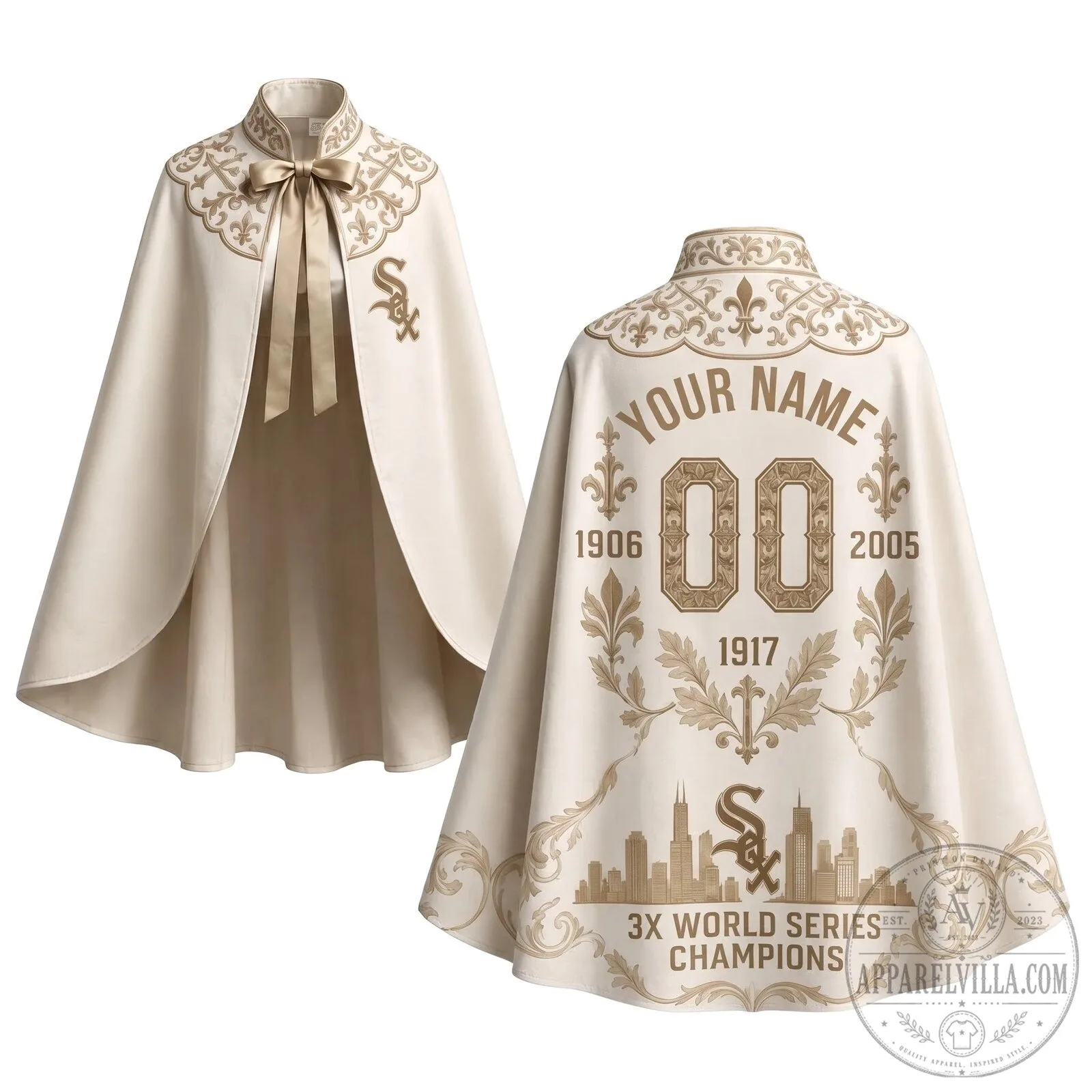 Chicago White Sox World Series Champions Custom Name and Number Cape