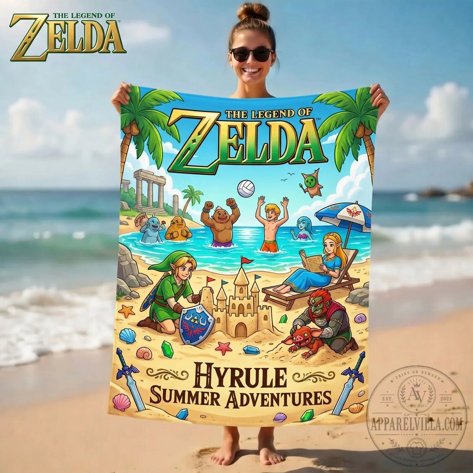 The Legend of Zelda Adventure Awaits Beach Towel 10 The Legend of Zelda Adventure Awaits Beach Towel